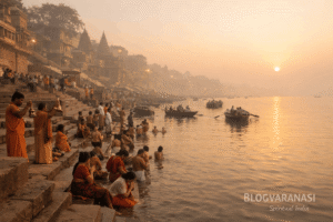 Walking-Along-the-Famous-Ghats-of-Varanasi. Famous Things to Do in Varanasi
